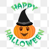 Halloween pumpkin png illustration, transparent background. Free public domain CC0 image.