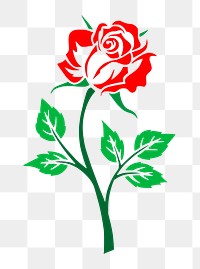 Rose flower png illustration, transparent background. Free public domain CC0 image.