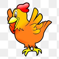 Hen png sticker, transparent background. Free public domain CC0 image.