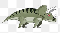 Triceratops png illustration, transparent background. Free public domain CC0 image.