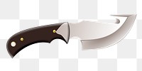 Hunting knife png illustration, transparent background. Free public domain CC0 image.