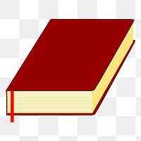 Red book png illustration, transparent background. Free public domain CC0 image.