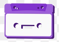 Cassette tape png illustration, transparent background. Free public domain CC0 image.