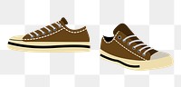 Sneakers png illustration, transparent background. Free public domain CC0 image.