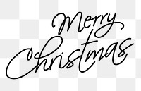 Merry Christmas png illustration, transparent background. Free public domain CC0 image.