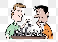 Chess players png illustration, transparent background. Free public domain CC0 image.