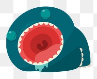 Sleeping monster png illustration, transparent background. Free public domain CC0 image.