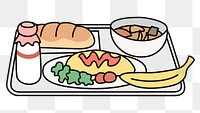 Meal set png illustration, transparent background. Free public domain CC0 image.