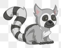 Lemur png illustration, transparent background. Free public domain CC0 image.