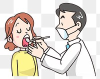 Dentist png illustration, transparent background. Free public domain CC0 image.