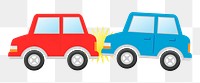 Car crash png illustration, transparent background. Free public domain CC0 image.