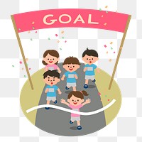 Goal sign png illustration, transparent background. Free public domain CC0 image.