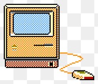 Computer pixel art png illustration, transparent background. Free public domain CC0 image.