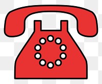 Telephone png illustration, transparent background. Free public domain CC0 image.