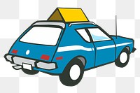 Taxi png illustration, transparent background. Free public domain CC0 image.