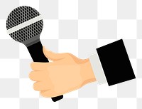 Microphone png illustration, transparent background. Free public domain CC0 image.
