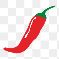 Chili png illustration, transparent background. Free public domain CC0 image.