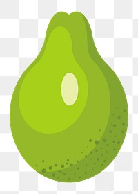 Avocado png illustration, transparent background. Free public domain CC0 image.