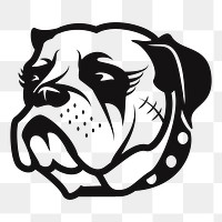 Bulldog png illustration, transparent background. Free public domain CC0 image.