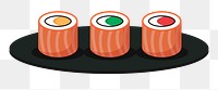 Sushi png illustration, transparent background. Free public domain CC0 image.