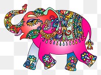 Elephant line art png illustration, transparent background. Free public domain CC0 image.