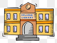 College library png illustration, transparent background. Free public domain CC0 image.