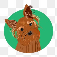 Yorkshire Terrier dog png illustration, transparent background. Free public domain CC0 image.