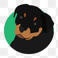 Rottweiler dog png illustration, transparent background. Free public domain CC0 image.