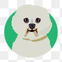 Bichon Frisé dog png illustration, transparent background. Free public domain CC0 image.