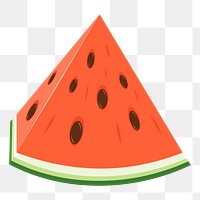Watermelon png illustration, transparent background. Free public domain CC0 image.
