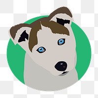 Siberian Husky dog png illustration, transparent background. Free public domain CC0 image.