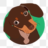 Dachshund dog png illustration, transparent background. Free public domain CC0 image.