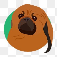 Pekingese dog png illustration, transparent background. Free public domain CC0 image.