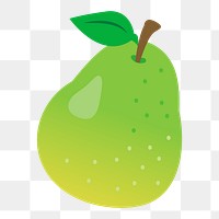 Pear png illustration, transparent background. Free public domain CC0 image.