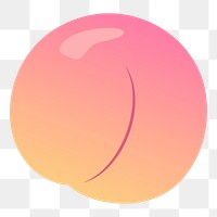 Peach png illustration, transparent background. Free public domain CC0 image.