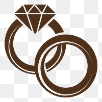 Diamond rings png illustration, transparent background. Free public domain CC0 image.