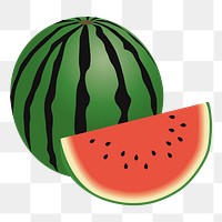 Watermelon png illustration, transparent background. Free public domain CC0 image.