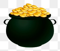 Gold coins png illustration, transparent background. Free public domain CC0 image.