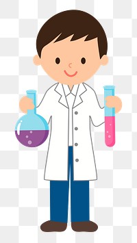 Scientist png illustration, transparent background. Free public domain CC0 image.