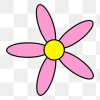 Pink flower png illustration, transparent background. Free public domain CC0 image.