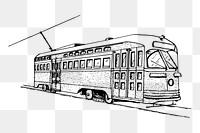 Electric train png illustration, transparent background. Free public domain CC0 image.