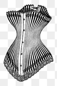 Corset png illustration, transparent background. Free public domain CC0 image.