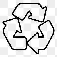 Recycle png icon sticker, transparent background