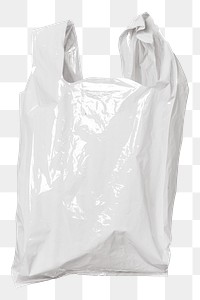 Plastic bag png sticker, white package, transparent background