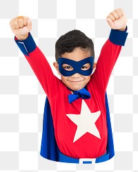 Superhero boy png sticker, transparent background