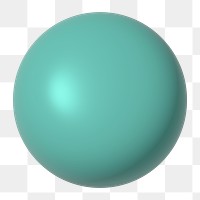 Png teal pearl 3D illustration, transparent background