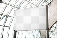 Airport billboard png mockup, transparent design