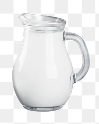 Milk jar png sticker, transparent background