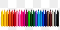 Colored pens png sticker, transparent background