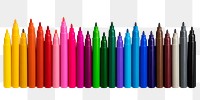 Colored pens png sticker, transparent background